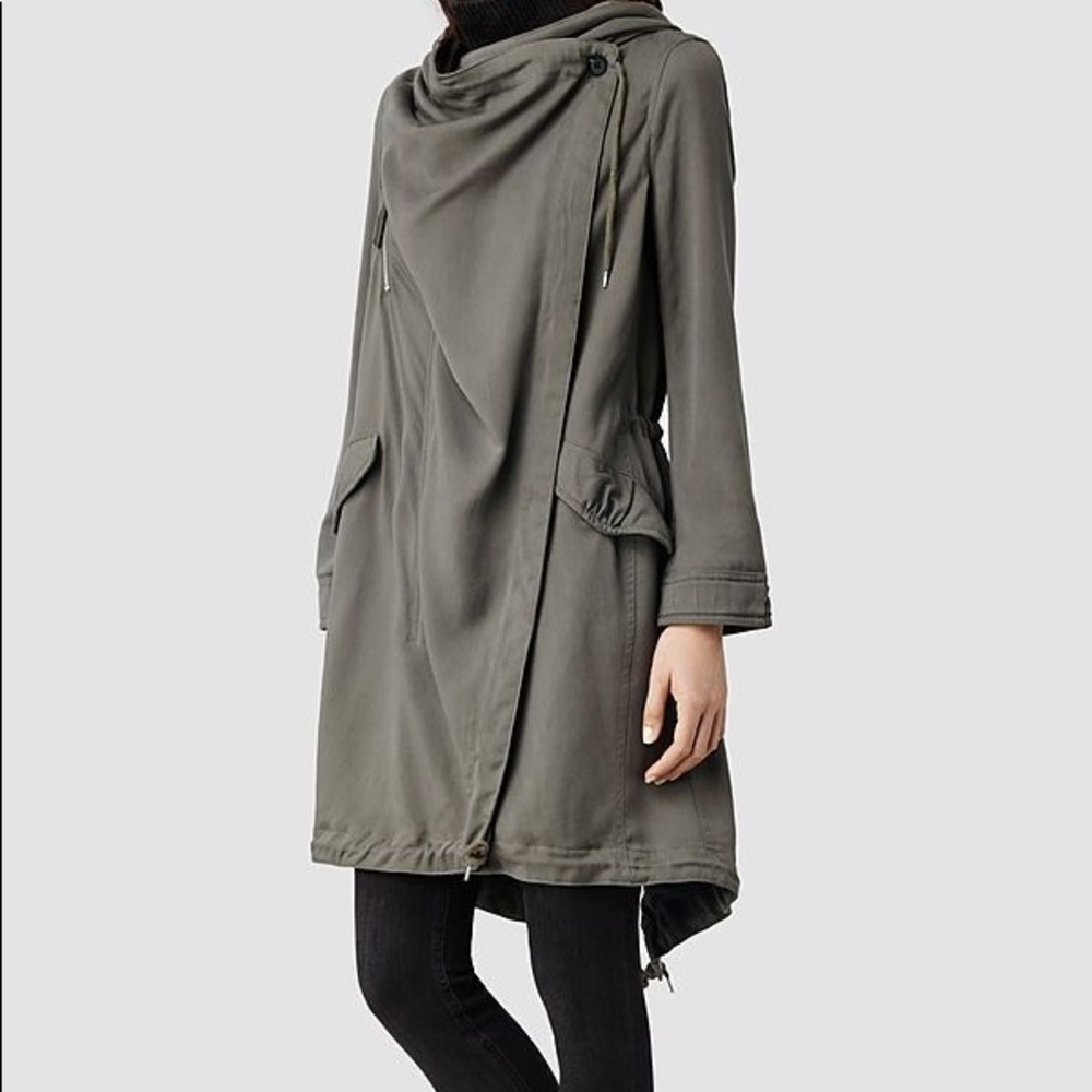 New! AllSaints black parka